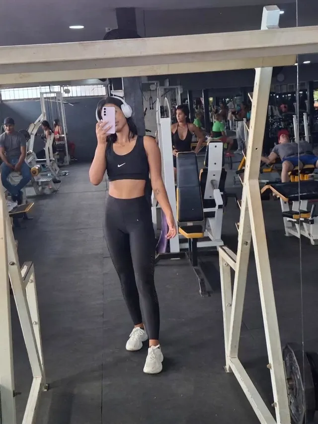 María Lizcano antes de entrenar
